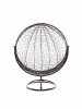 Кресло круглое вращающееся Кокон арт.4762 1уп (стойка коричн., корзина коричн., подушка красн.) - 8