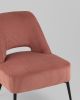 Кресло лаунж Бостон велюр рельефный коралловый - 8