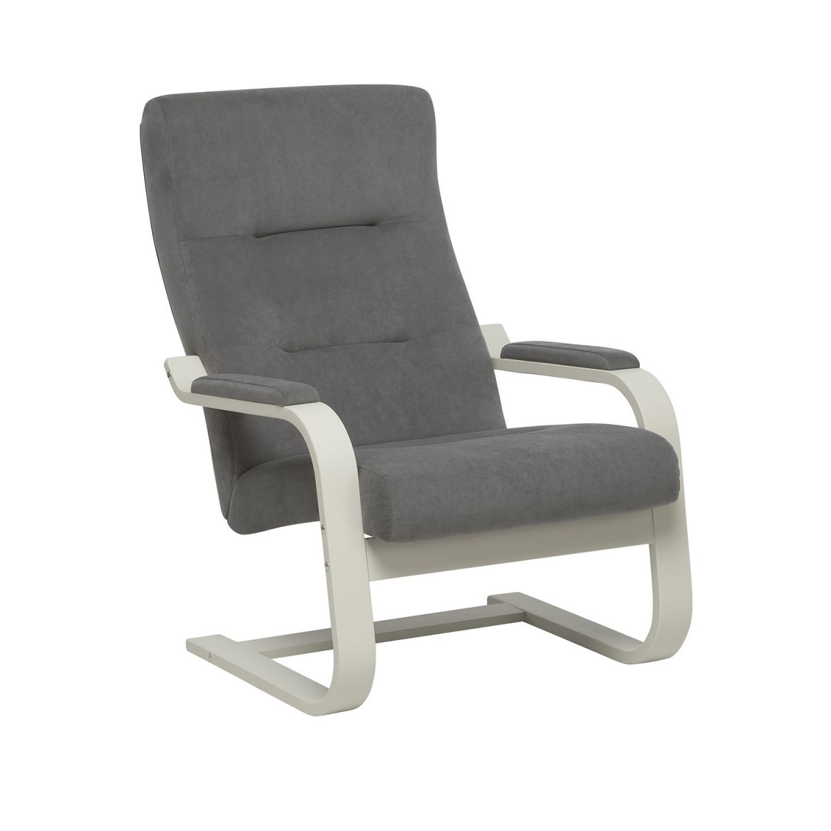 Кресло Leset Оскар NEW, Слоновая кость, Bingo 20 (мышиный)