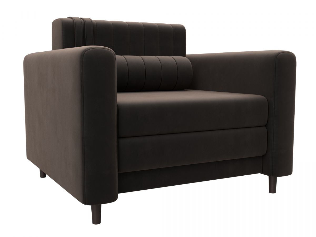 132560 Кресло Лига-070 | велюр | seven 727 коричневый