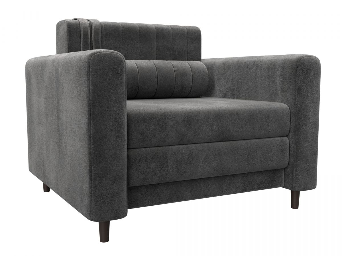 132554 Кресло Лига-070 | велюр | tower 10 серый