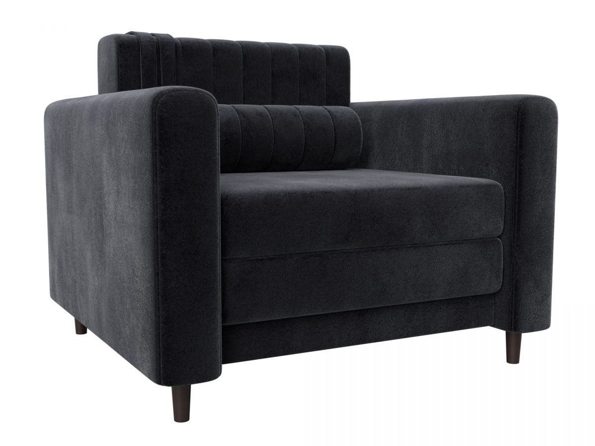 132555 Кресло Лига-070 | велюр | tower 11 темно-серый