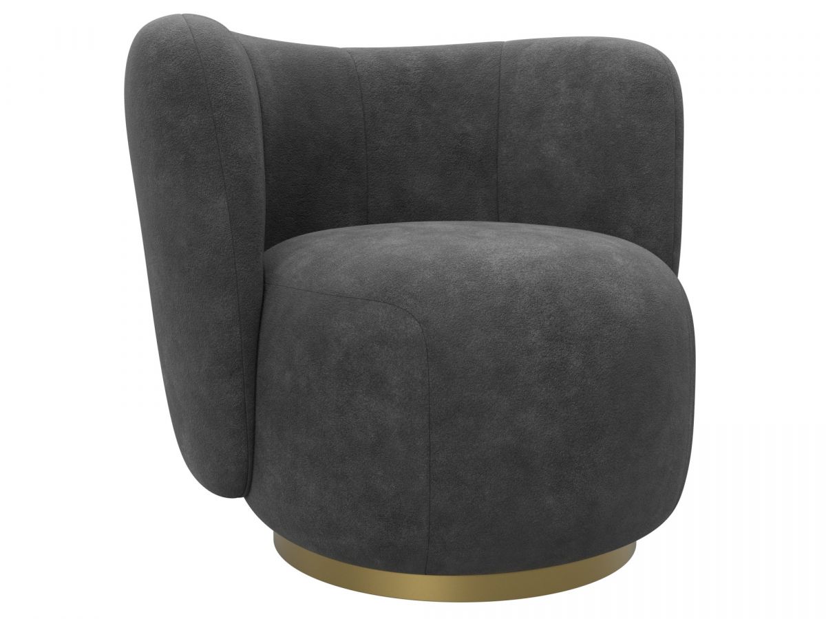 131004 Кресло Лига-072 | велюр | велюр brut 16 темно-серый