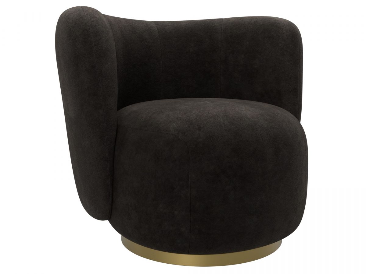 131007 Кресло Лига-072 | велюр | велюр brut 17 коричневый