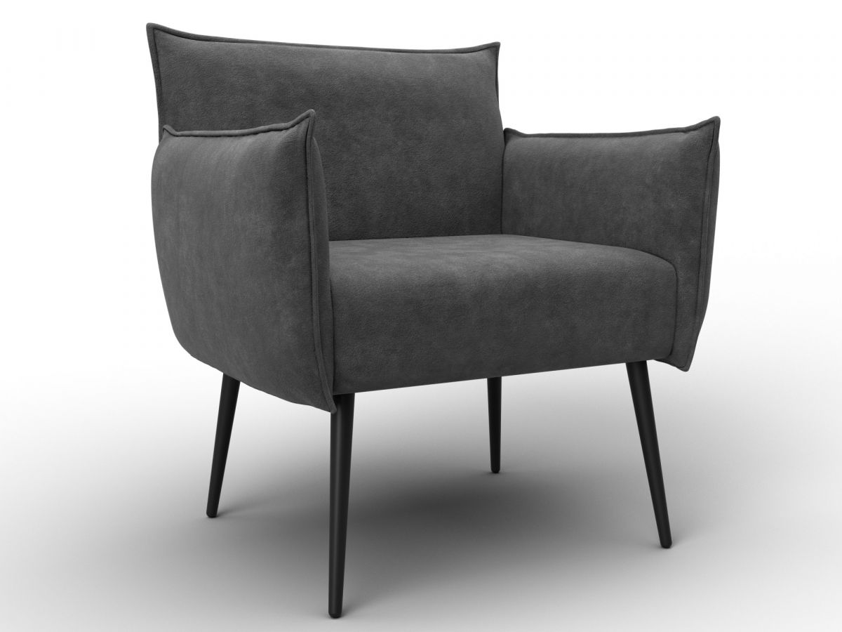 132323 Кресло Лига-083 | велюр | велюр brut 16 темно-серый