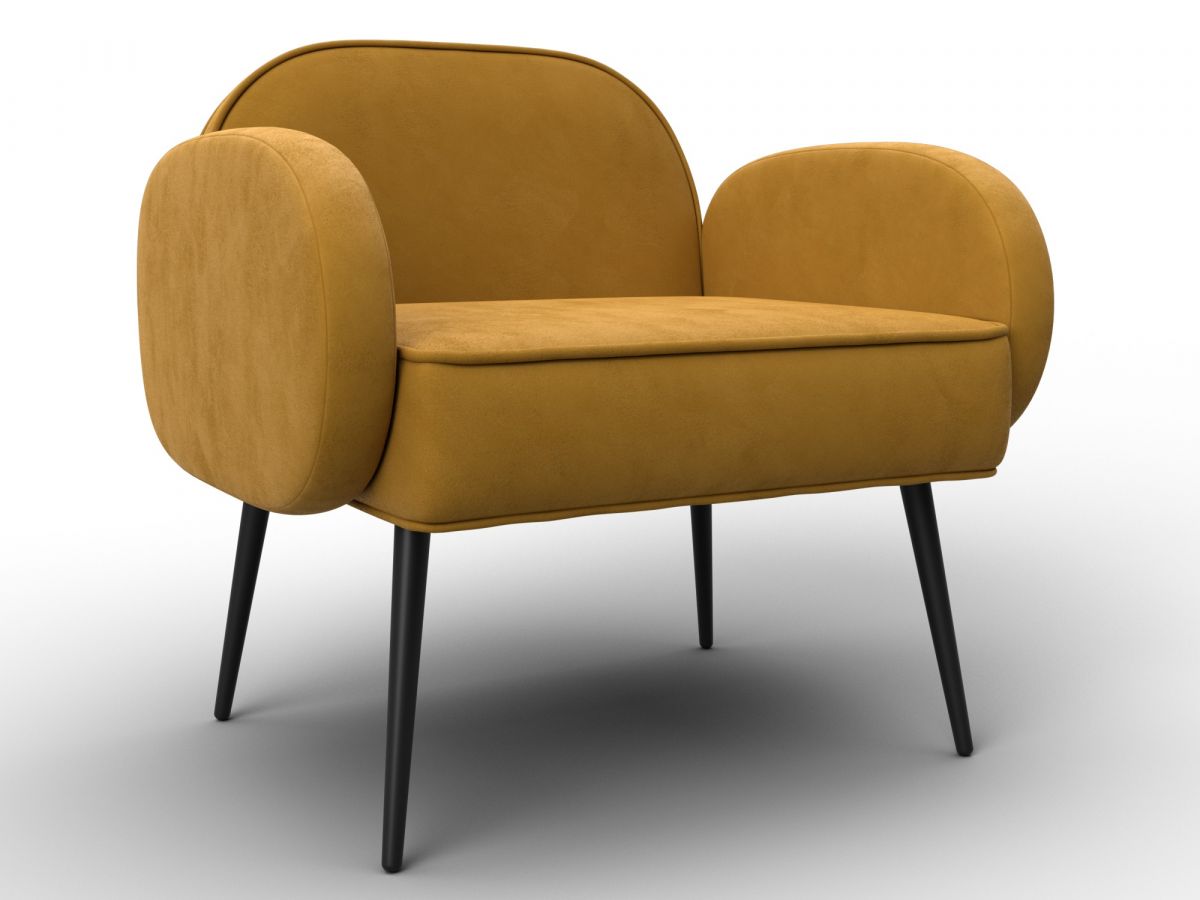 132441 Кресло Лига-086 | велюр | велюр brut 10 желтый