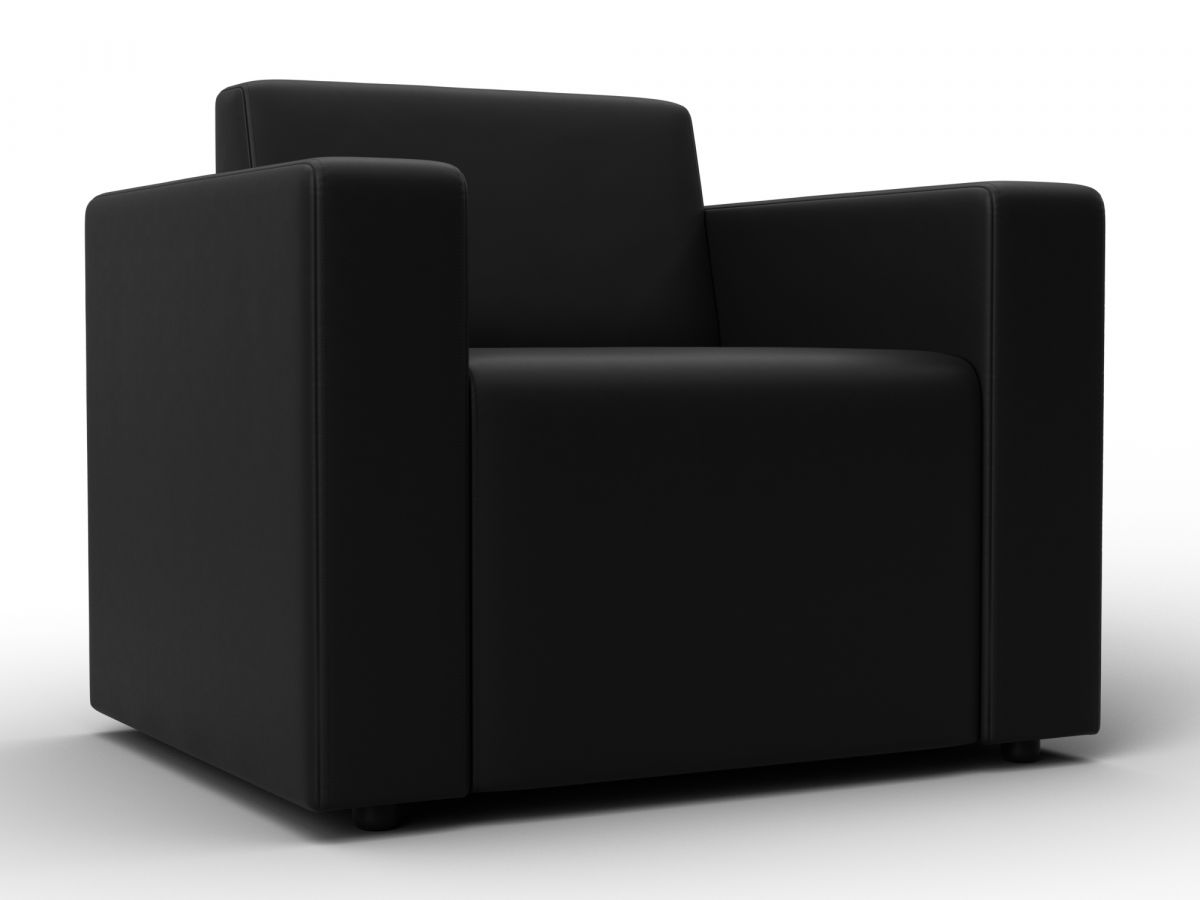 132467 Кресло Лига-093 | экокожа | черный