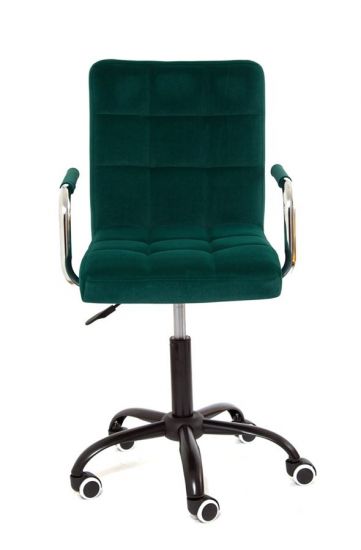 Кресло Мастера AUGUSTO с подлокотниками (GREEN B-1003 velvet - Black) КОМБИНИРОВАННЫЙ