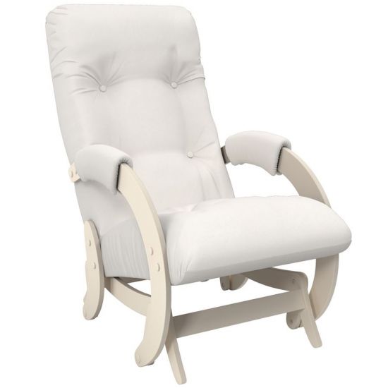 Кресло- гляйдер Модель 68 (Манго 002 -Дуб шампань) Белый