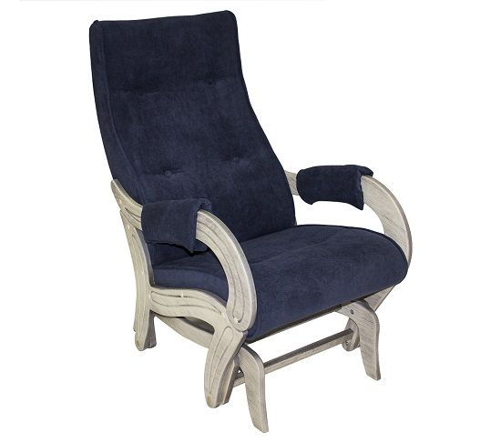 Кресло-качалка гляйдер Модель 708 (Verona Denim Blue, шампань патина)