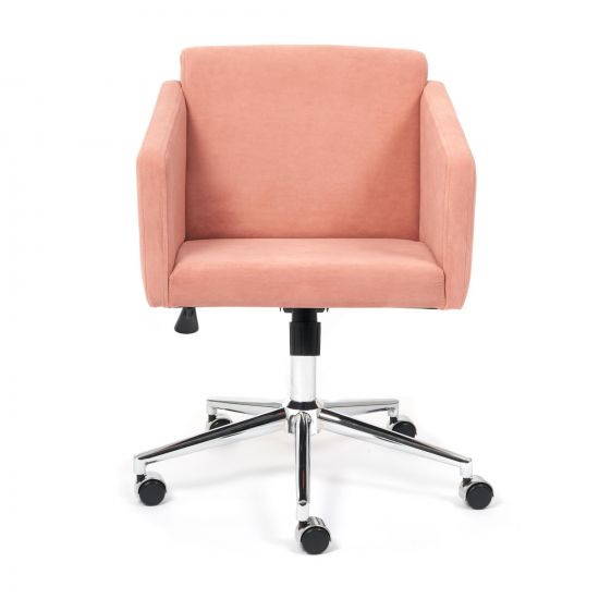 Кресло MILAN хром флок , розовый, 137
