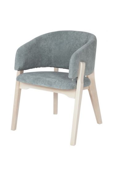 Кресло Милана | беленый дуб | ткань Т11 - св. бирюзовый |