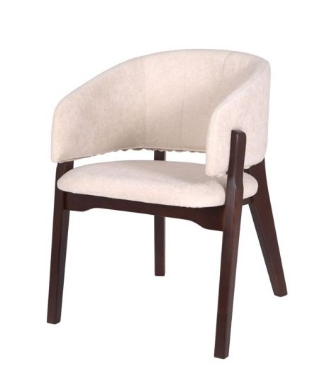 Кресло Милана | темный тон | ткань Т2 - ваниль |