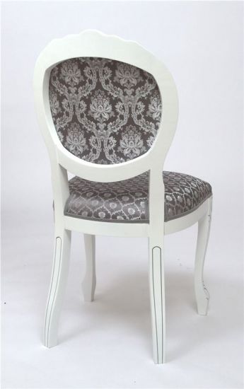 Кресло "Милорд-12" (Белый + патина серебро-ткань)