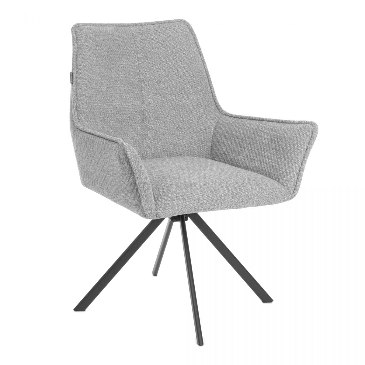 Кресло Murano-Мурано опора 360, велюр-букле (HYP), светло-серый