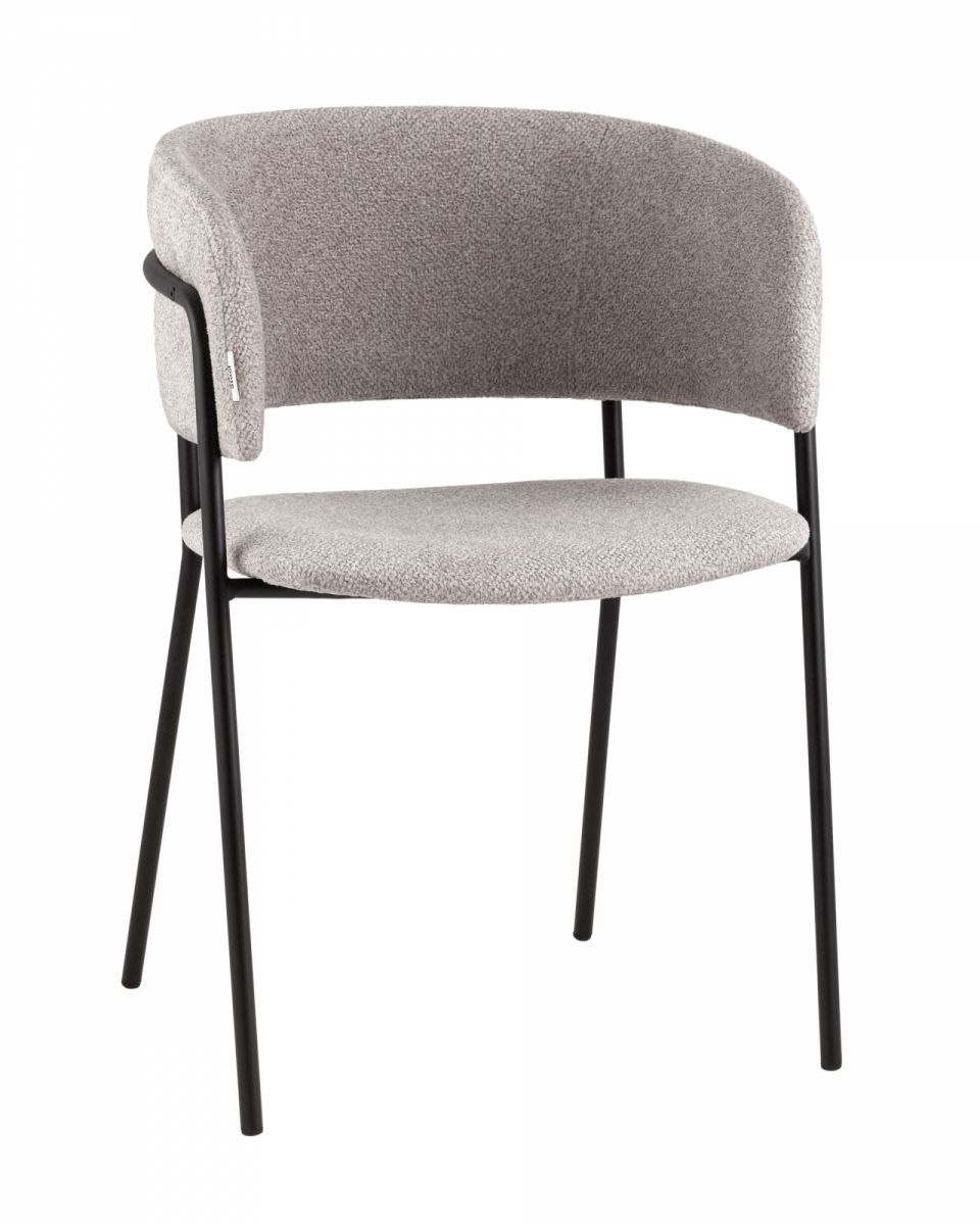 Кресло Нэлли New буклированный велюр серый