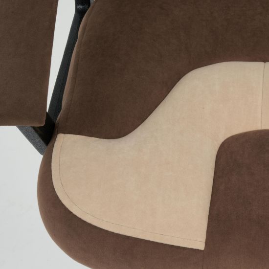 Кресло NEO (3) флок , коричневый-бежевый, 6-7