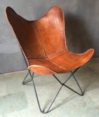 Кресло Secret De Maison NEWTON ( mod. 951 ) металл-кожа буйвола, 75*87*86 см, Античный светлый