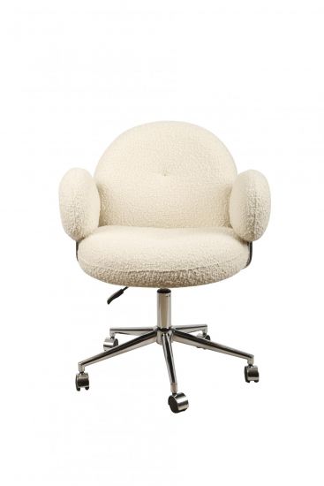 Кресло офисное Клауд-2 DR-1252-A-OF | 65х63х89 | ткань букле белый |серебро