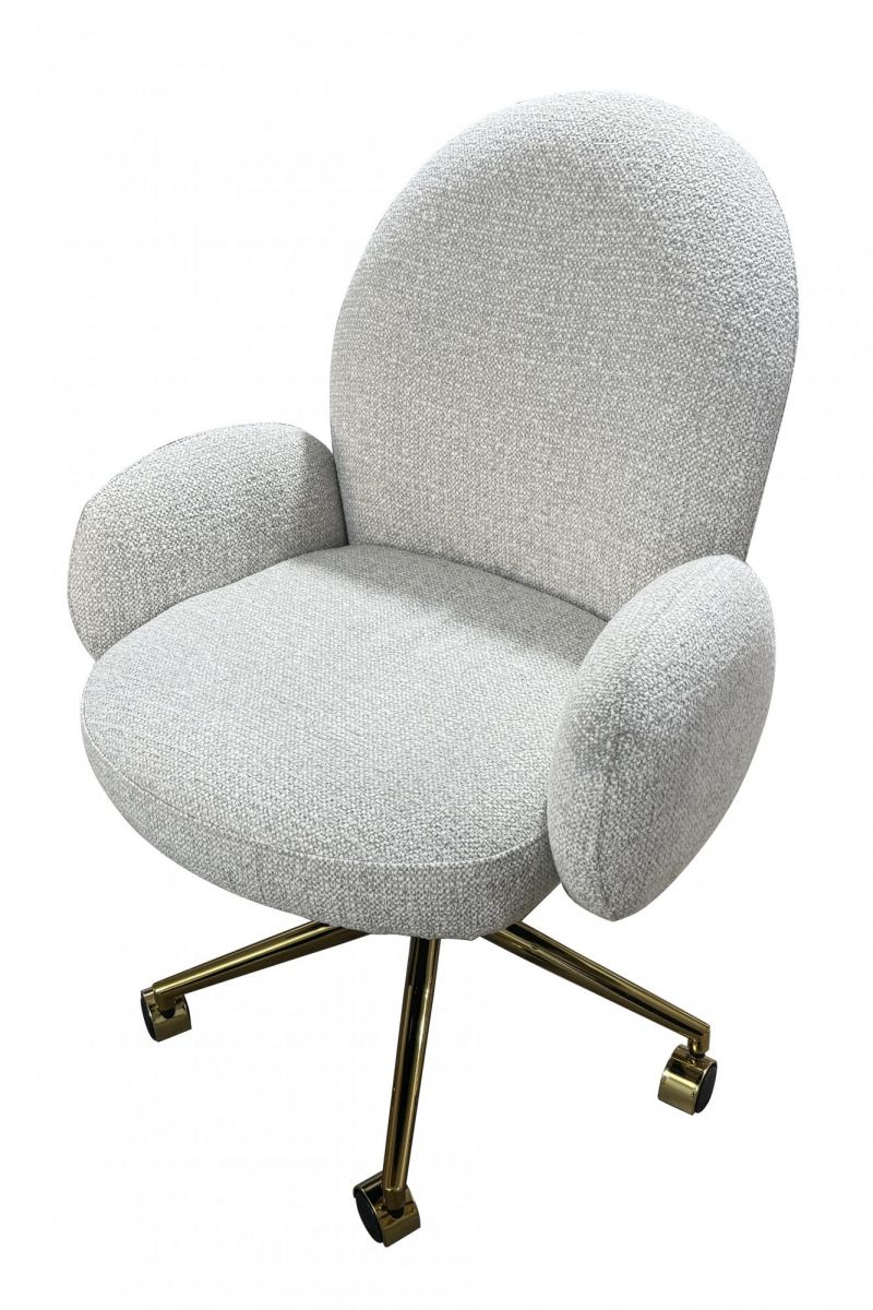 Кресло офисное Клауд PRO BS1239-WT | белый крем |золото