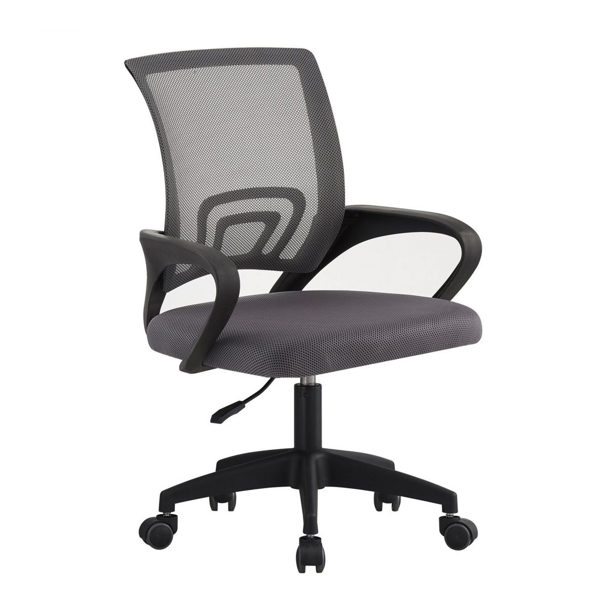 Кресло офисное сетка-сиденье СЕРЫЕ, крестовина пластик ЧЕРНЫЙ DC453