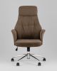 Кресло офисное TopChairs Neoma коричневый экокожа ткань - 3