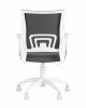 Кресло офисное Topchairs ST-BASIC-W серая ткань крестовина белый пластик - 5