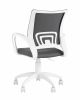 Кресло офисное Topchairs ST-BASIC-W серая ткань крестовина белый пластик - 6