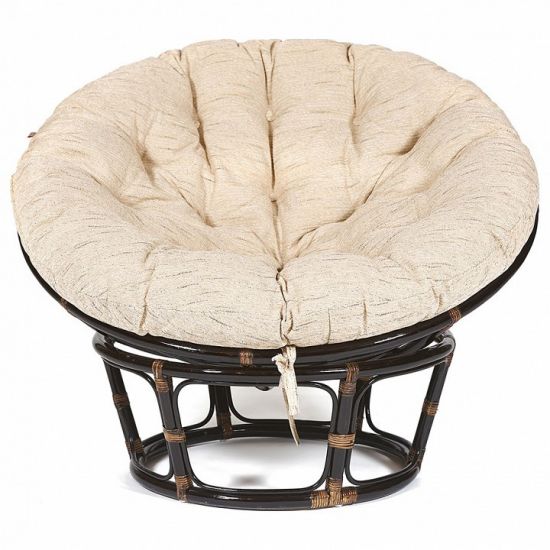 Кресло "PAPASAN" 23-01 W -без подушки- Antique brown (античный черно-коричневый)