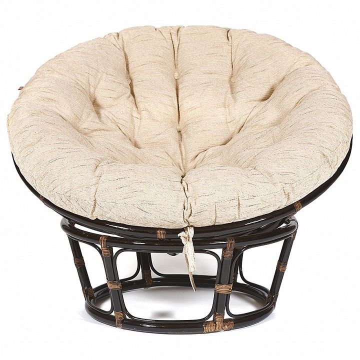 Кресло PAPASAN-ПАПАСАН 23-01 W -без подушки- 115х101х104 см, Antique brown (античный черно-коричневы
