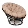 Кресло PAPASAN-ПАПАСАН 23-01 W -с подушкой- 115х101х104 см, Antique brown (античный черно-коричневы - 10