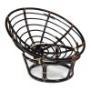 Кресло PAPASAN-ПАПАСАН 23-01 W -с подушкой- 115х101х104 см, Antique brown (античный черно-коричневы - 9