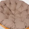 Кресло PAPASAN-ПАПАСАН 23-01 W -с подушкой- 115х101х104 см, Cognac (коньяк), экошерсть Коричневый, - 3