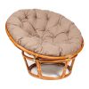 Кресло PAPASAN-ПАПАСАН 23-01 W -с подушкой- 115х101х104 см, Cognac (коньяк), экошерсть Коричневый, - 8