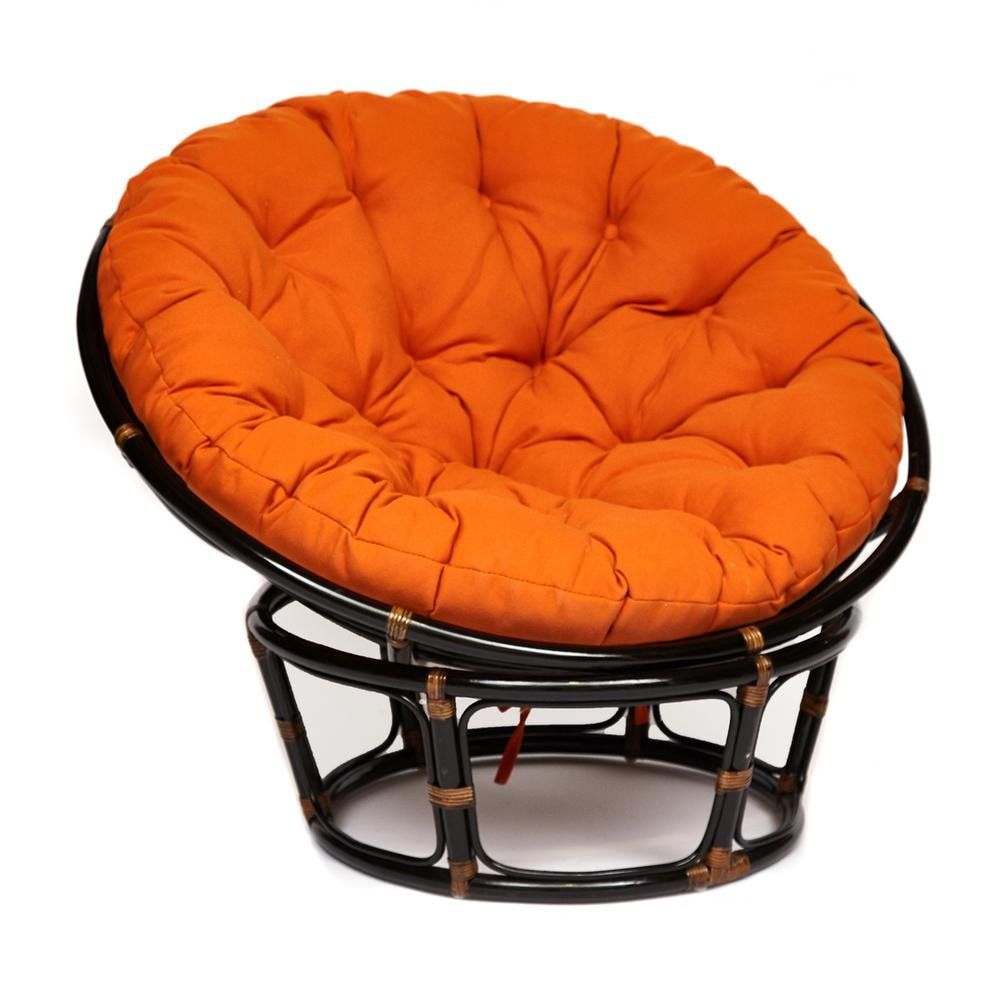 Кресло PAPASAN-ПАПАСАН 23-01 W -с подушкой- диаметр подушки 122 см, 115х101х104 см, Antique brown (