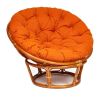 Кресло PAPASAN-ПАПАСАН 23-01 W -с подушкой- диаметр подушки 122 см, 115х101х104 см, Cognac (коньяк) - 10