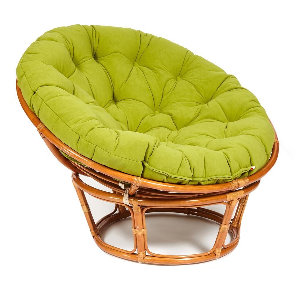 Кресло PAPASAN-ПАПАСАН 23-01 W -с подушкой- диаметр подушки 125 см, 115х101х104 см, Cognac (коньяк)