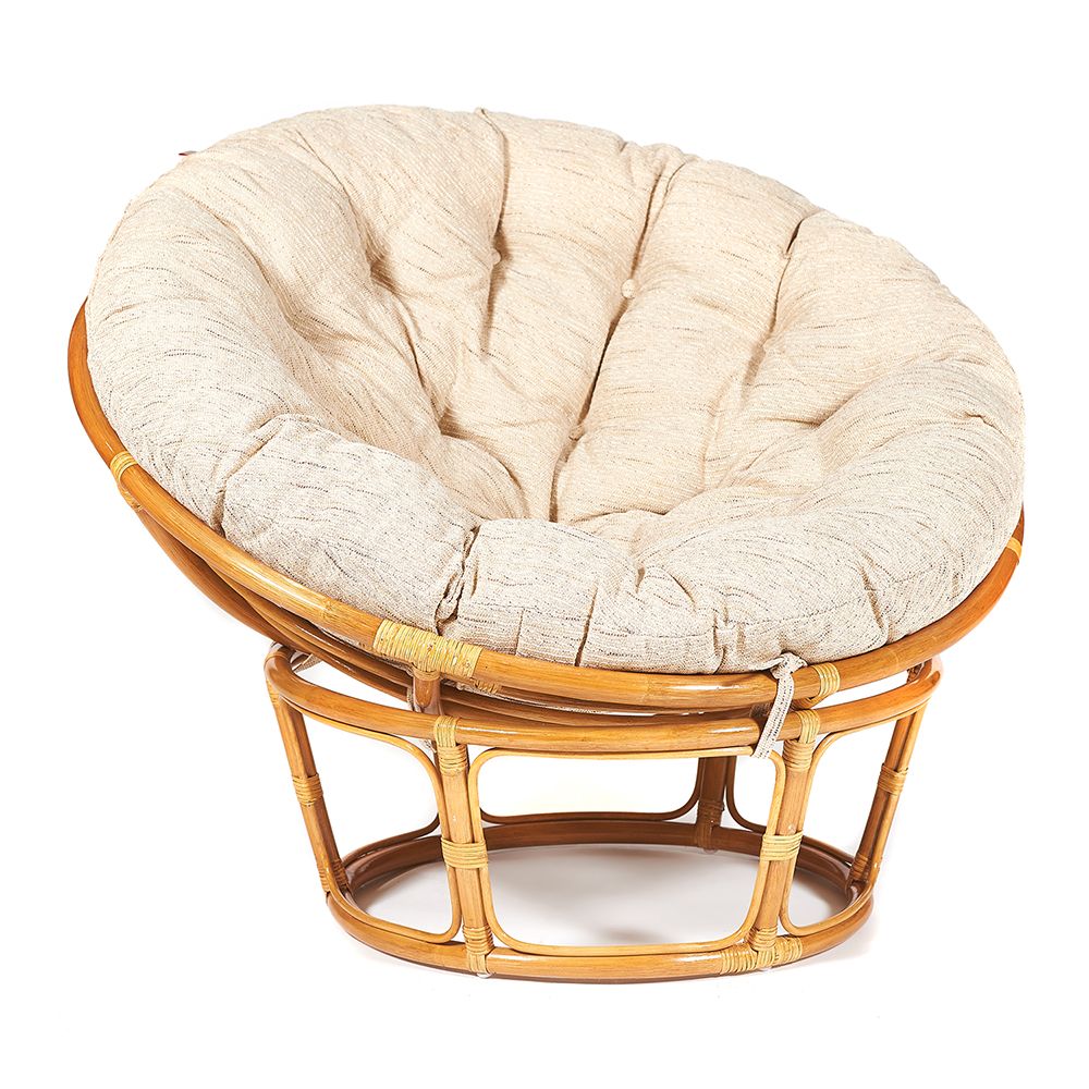 Кресло PAPASAN-ПАПАСАН 23-01 W -с подушкой- диаметр подушки 129 см, 115х101х104 см, Honey (мед), тк