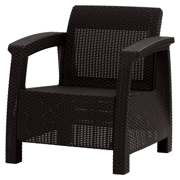 Кресло пластиковое RATTAN Luxe арт.ЭП 647009 (коричневое)