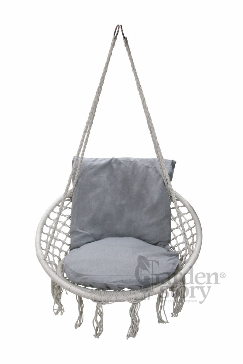 Кресло подвесное Фиби арт.ZRHC30-B-1 (корзина светло-серая, подушка серая, 1 уп.)