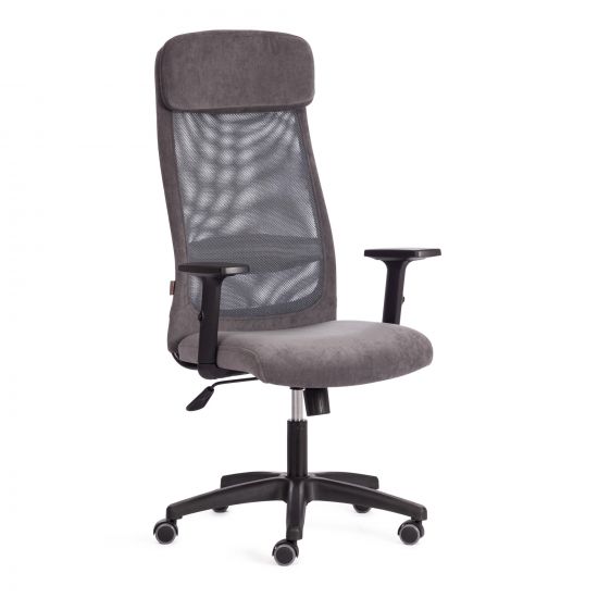 Кресло PROFIT PLT флок-ткань, серый, 29-W-12