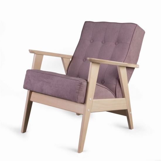 Кресло РЕТРО (беленый дуб - 08 - розовый)