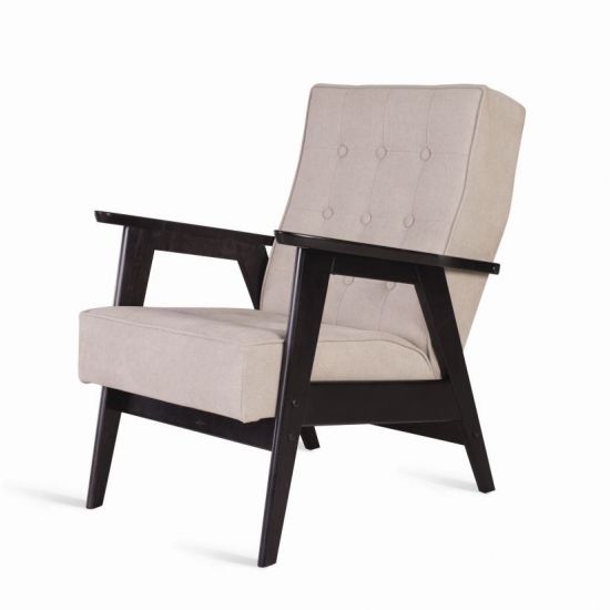 Кресло РЕТРО (венге - 02 - светло-серый)