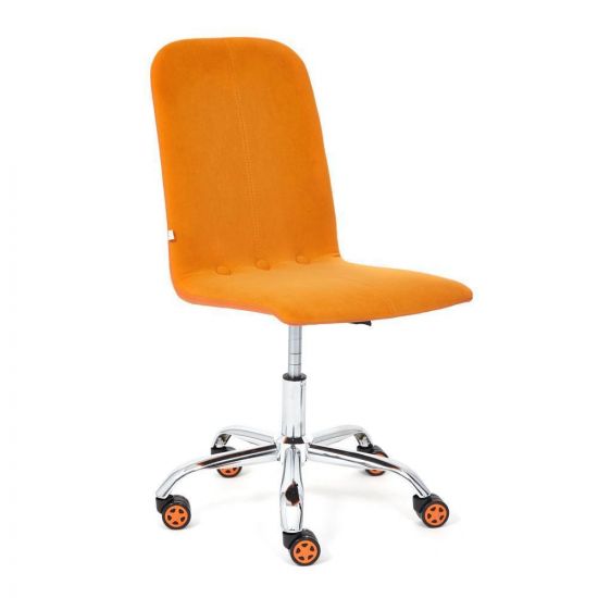 Кресло RIO флок-кож-зам , оранжевый-оранжевый, 18-14-43
