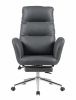 Кресло руководителя TopChairs Solid с оттоманкой серый - 2