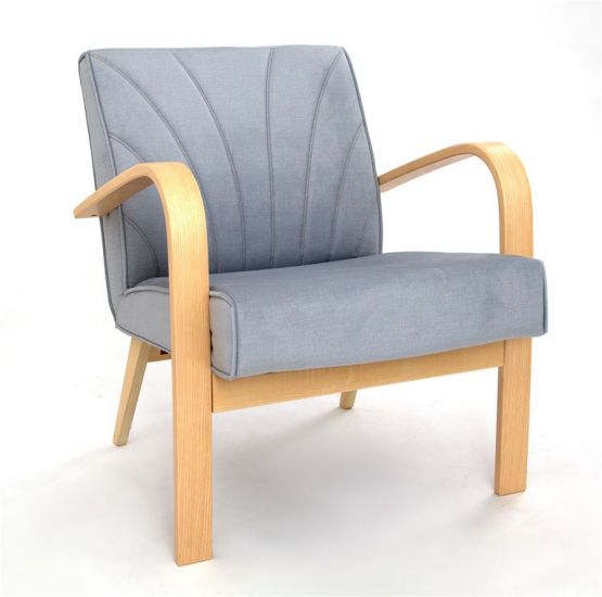 Кресло Шелл (Натуральное дерево-ткань Fancy 85-кант Fancy 85)