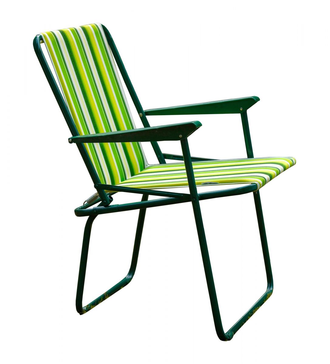 Кресло складное Фольварк мягкое арт.с565-91 (5 шт в упаковке (каркас зеленый, ткань зелено-желтая по