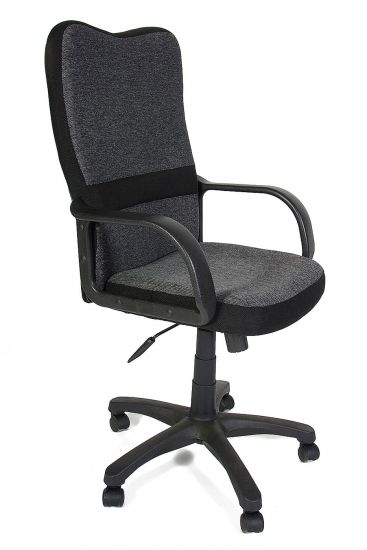 Кресло СН757 ткань, серый-чёрный, 207-2603