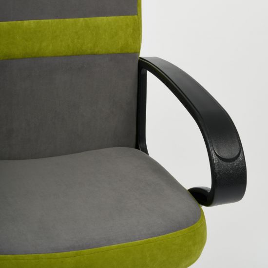 Кресло СН757 флок , серый-олива, 29-23