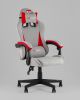 Кресло спортивное TopChairs Phantom ткань серо-красный - 2